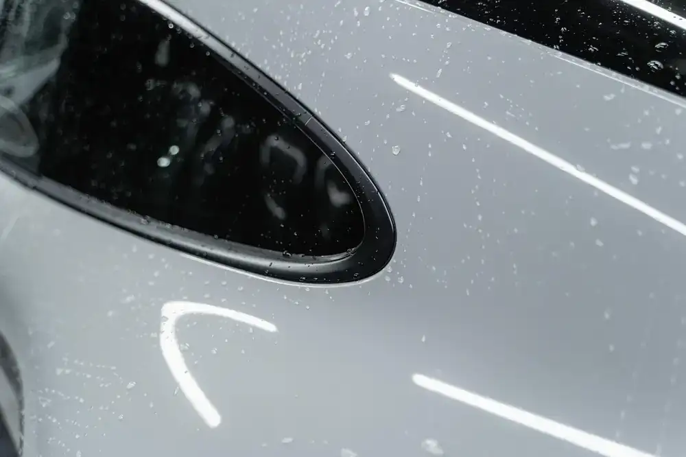 Gleaming car after a mobile wash